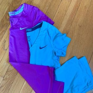 Nike Pro T Shirt Set Size Small